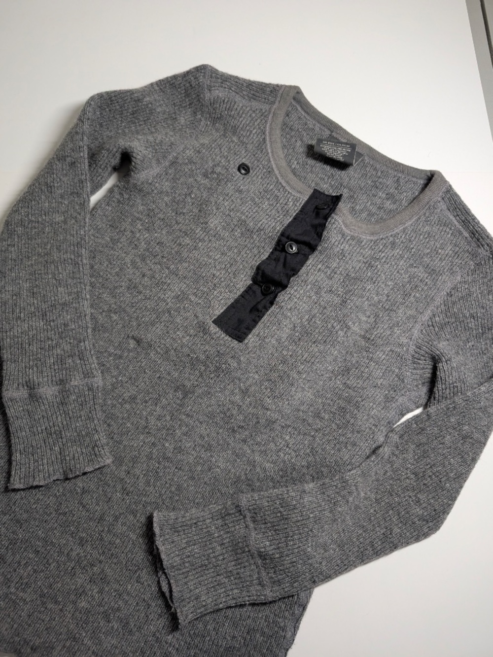 Stanfield Thermal 3/4 Sleeve Top Wool Layer Size Small Grey - Picture 3 of 14